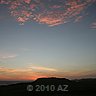 red dotted clouds sunset