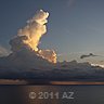 massive cloud cries because sun is leaving